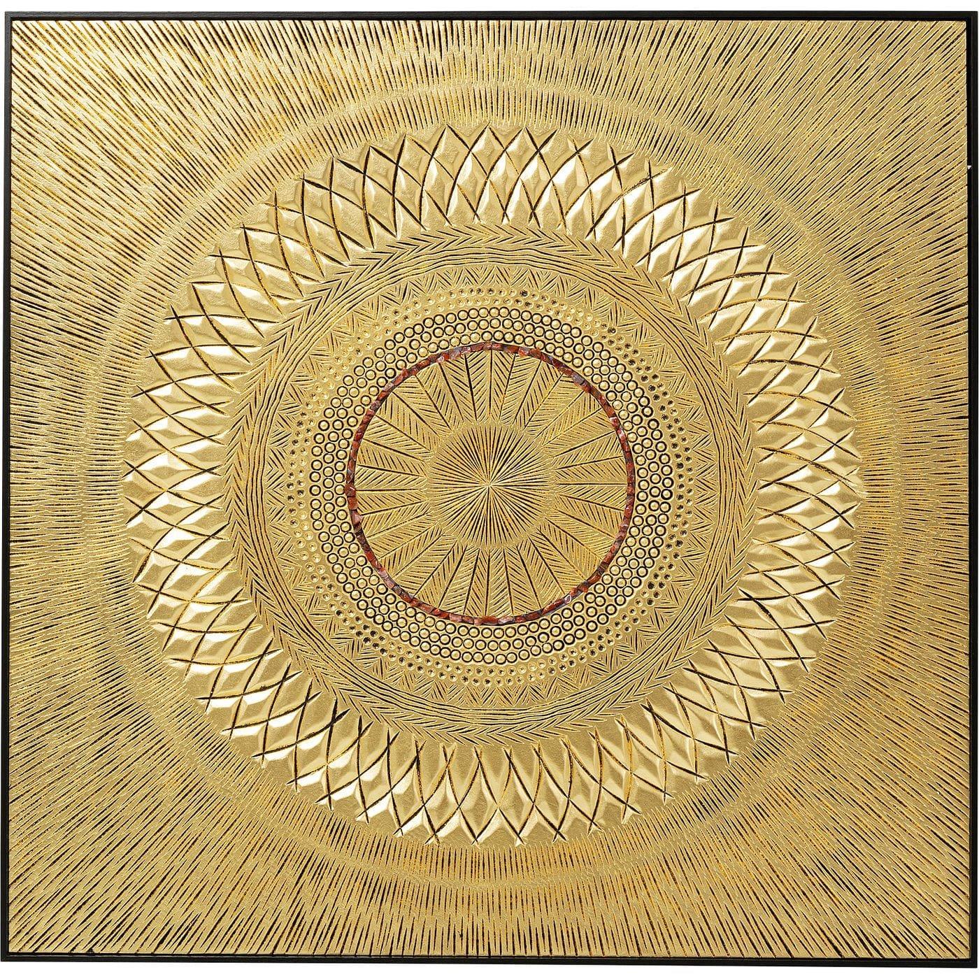 KARE Design Image de l'objet Art Géométrique Cercle or 120x120  