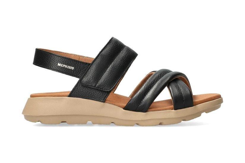 Image of Tiany - Leder Sandale Damen Schwarz 41