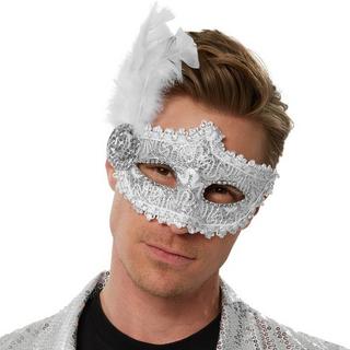 Tectake  Venezianische Maske mit seitlicher Feder 