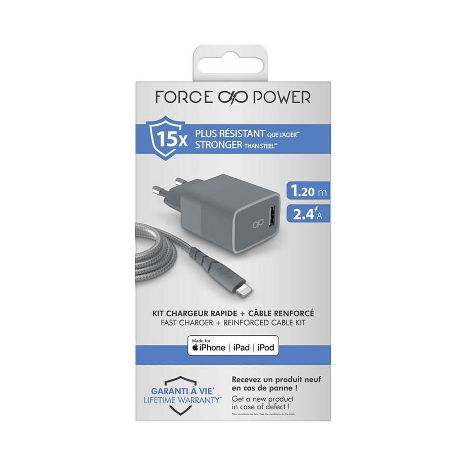 Force Power  Netzteil 2.4A + Lightning Kabel 