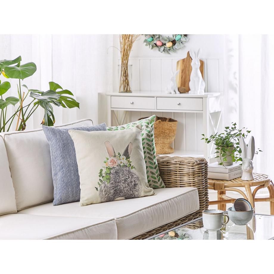 Beliani Dekokissen 2er Set aus Baumwolle Modern FATSIA  