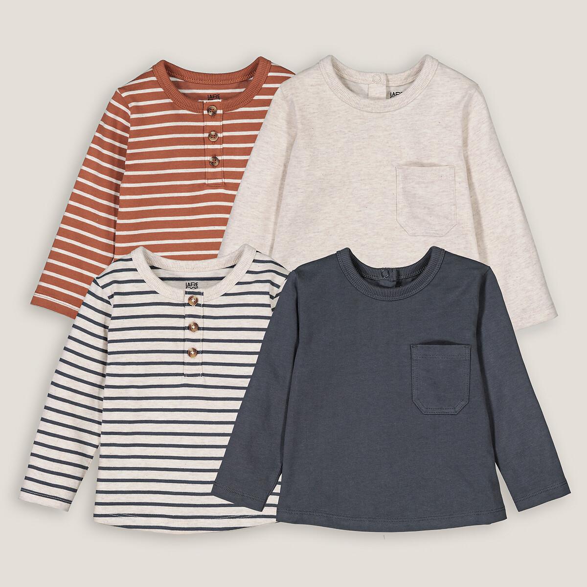 La Redoute Collections  4er-Pack langärmelige Shirts 