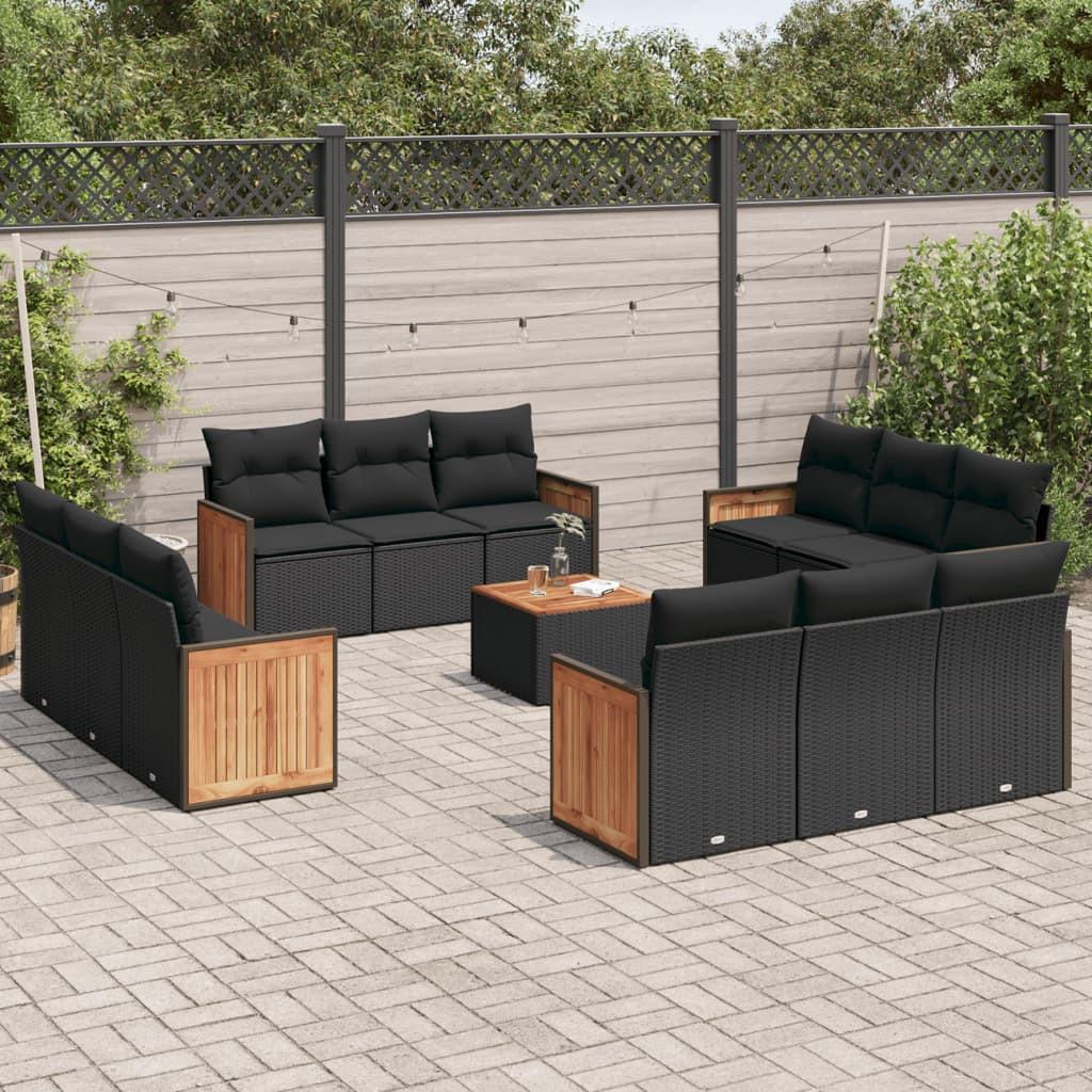 VidaXL set divano da giardino Polirattan  