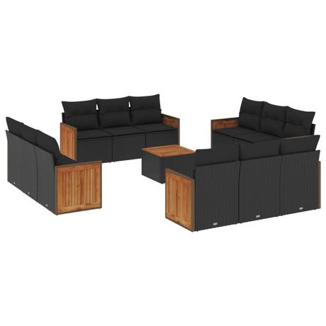 VidaXL set divano da giardino Polirattan  