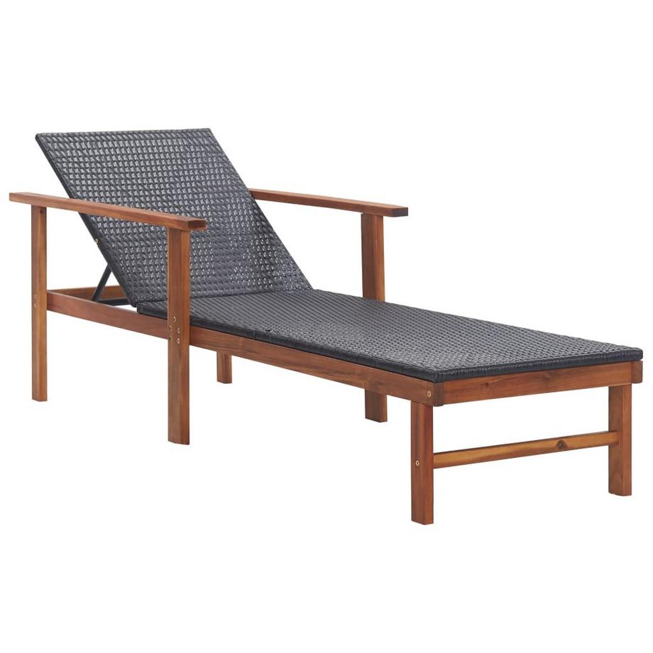 VidaXL Chaise longue rotin synthétique  