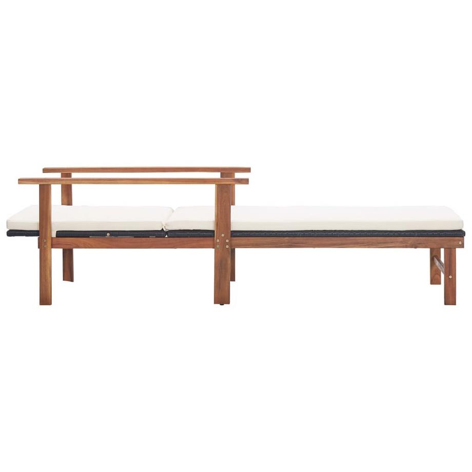 VidaXL Chaise longue rotin synthétique  