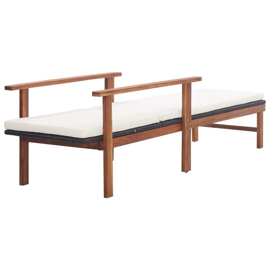 VidaXL Chaise longue rotin synthétique  