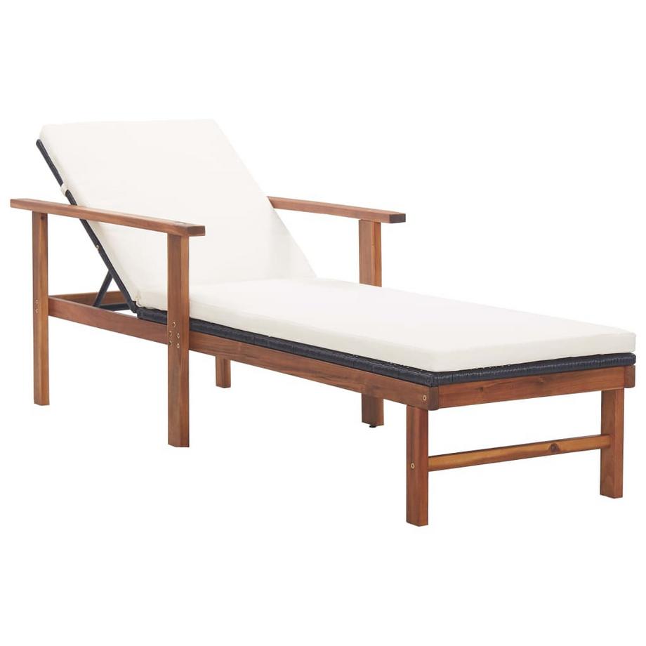 Chaise longue rotin synthétique
