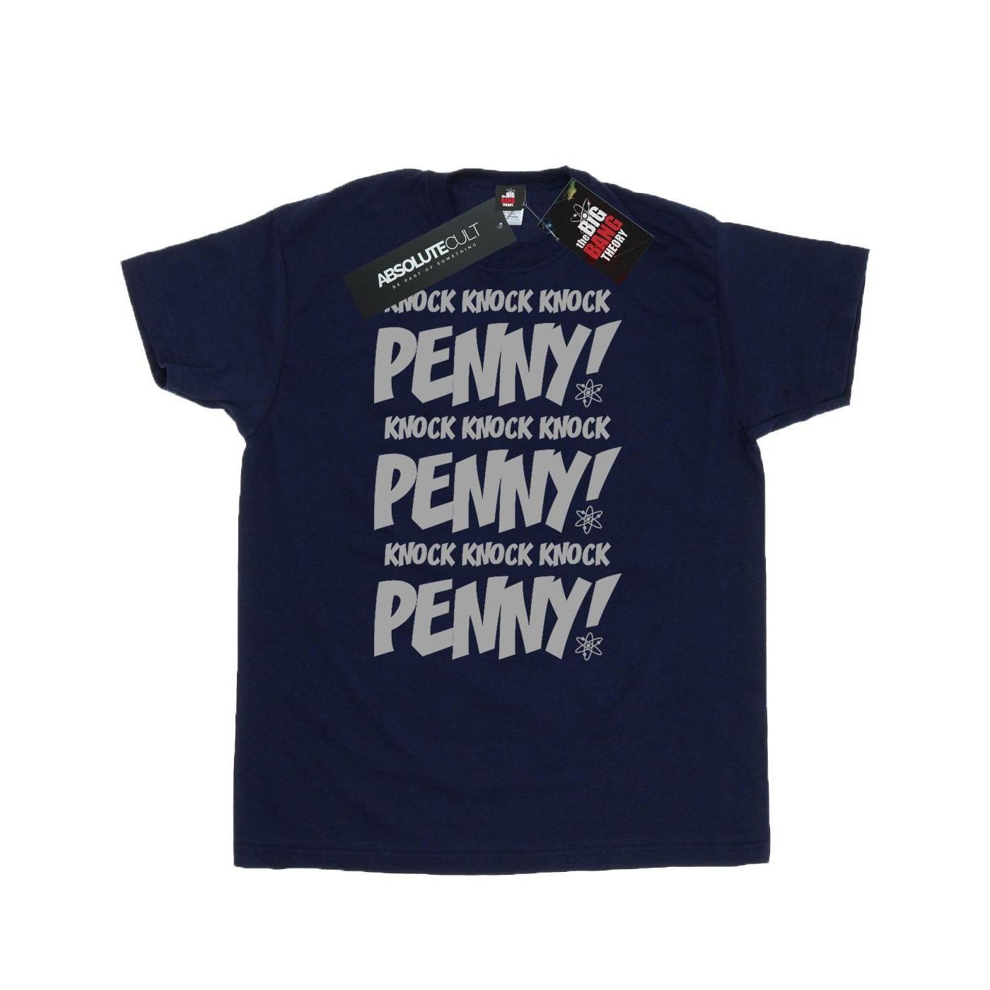 Image of Sheldon Knock Knock Penny Tshirt Herren Marine 3XL