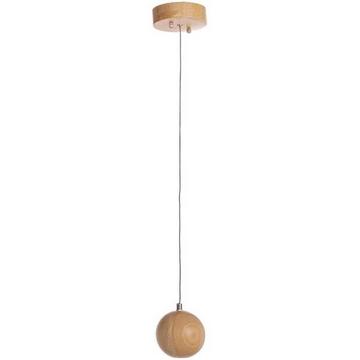 Lampe à suspension LED Basiglio bois