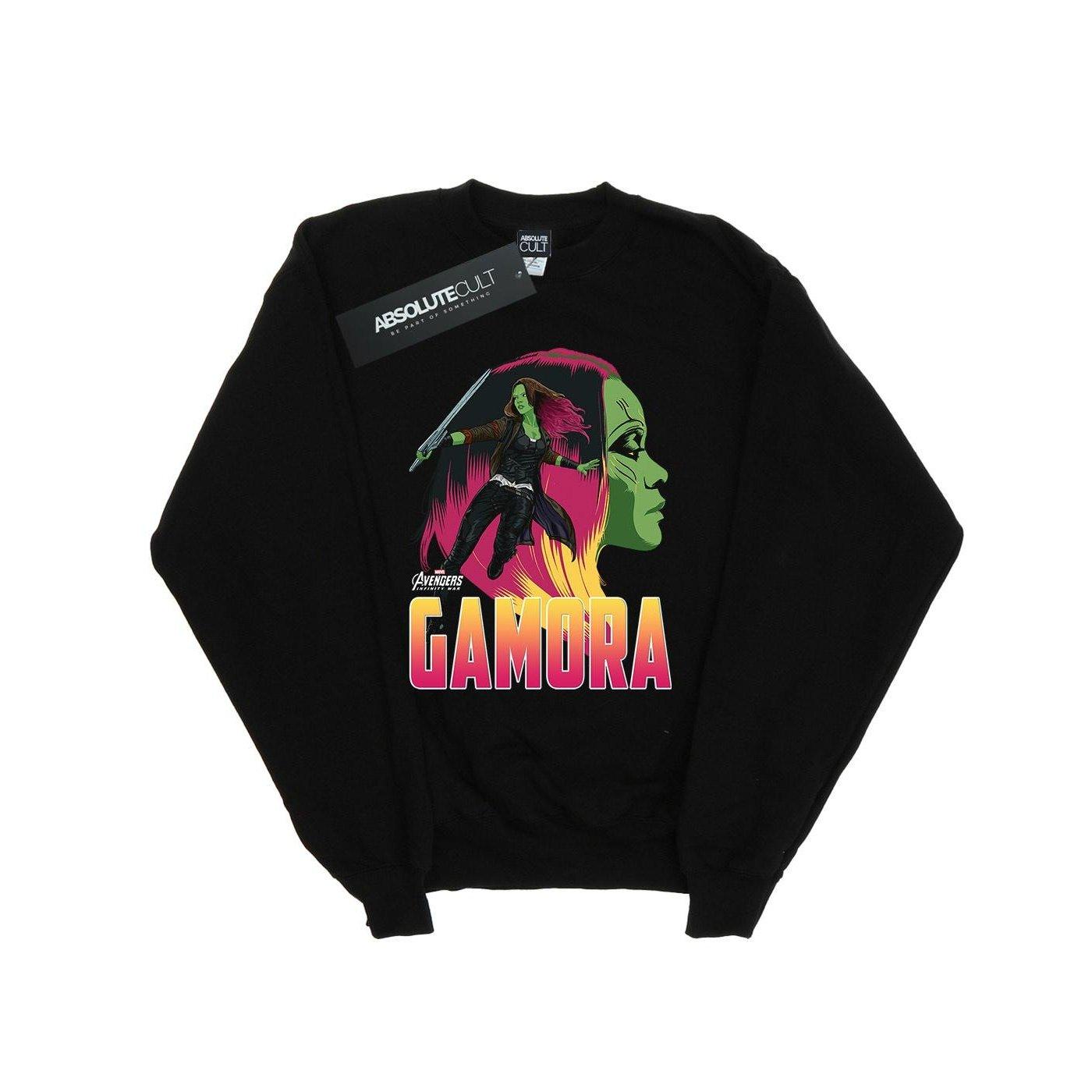 Image of Avengers Infinity War Gamora Character Sweatshirt Damen Schwarz XXL