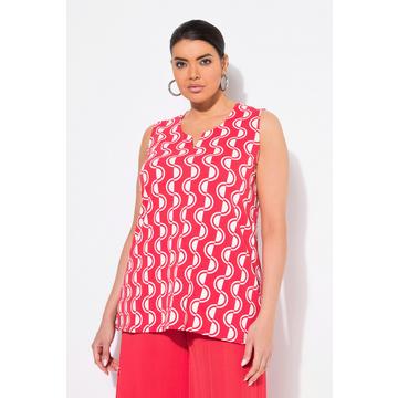 Top, Wellenmuster, A-Linie, Rundhals, ärmellos