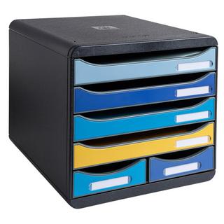Exacompta Module de classement Big Box Maxi 6 tiroirs Bee Blue  