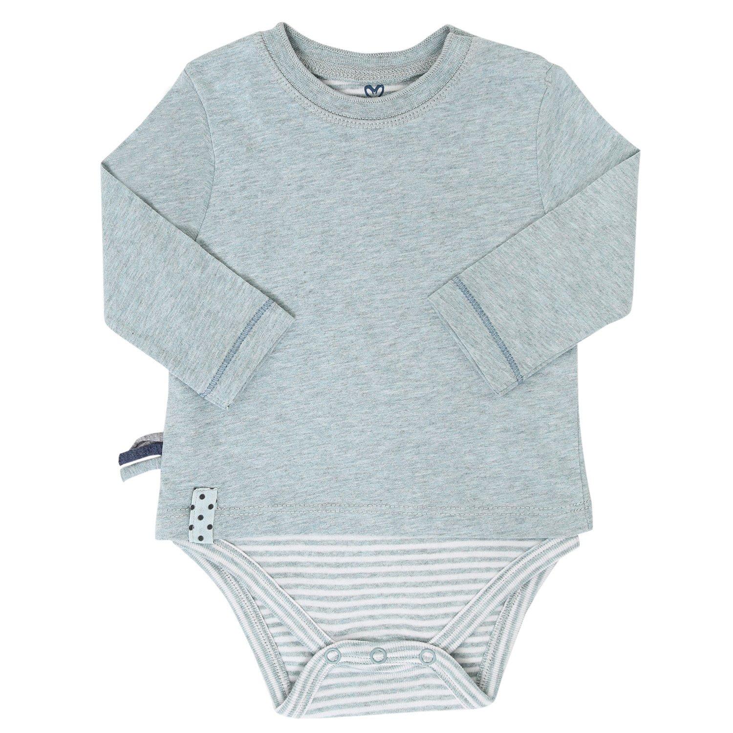Image of Langarm-bodyshirt Unisex Pastellgrün 0-3M