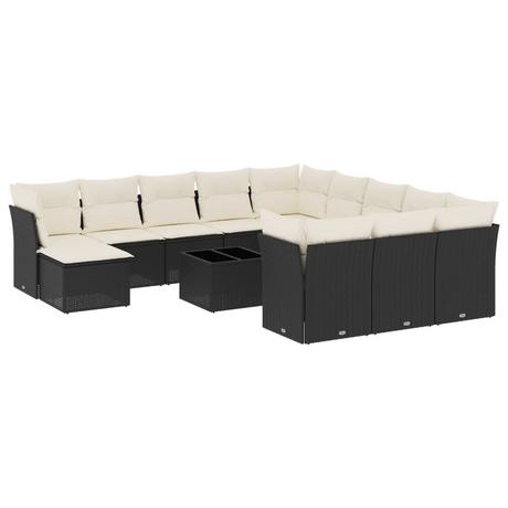 VidaXL set divano da giardino Polirattan  