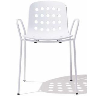 mutoni Chaise de jardin avec accoudoir Holi Weiss  