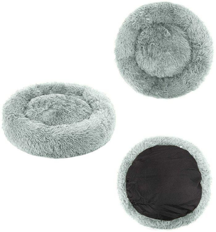 Pricenet  Cuccia universale in peluche per cani e gatti, 40 cm - grigio chiaro 