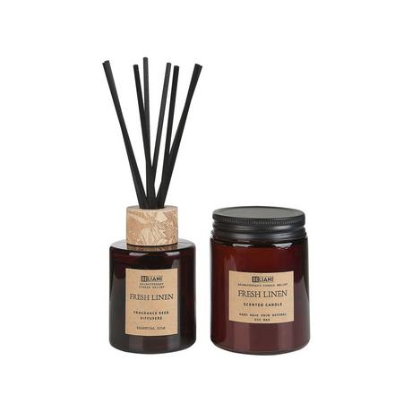 Beliani Candela Profumata con Diffusore di Fragranze en Cera di Soia Classico DARK ELEGANCE  