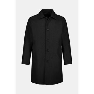 JP1880  Cappotto idrorepellente in misto lana con colletto da camicia antracite 