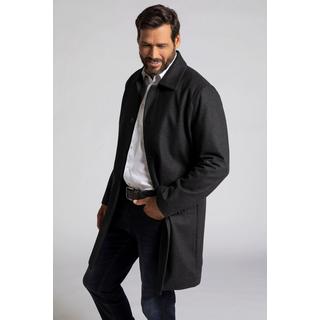 JP1880  Cappotto idrorepellente in misto lana con colletto da camicia antracite 