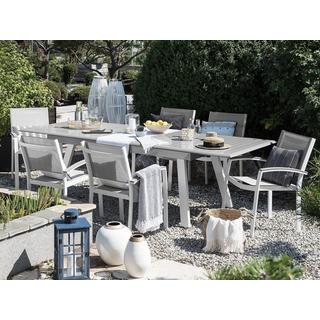 Beliani Gartentisch aus Aluminium Modern PERETA  