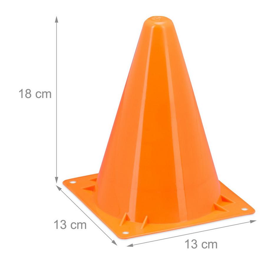 Northix  Set mit 20 orangefarbenen Sportkegeln 