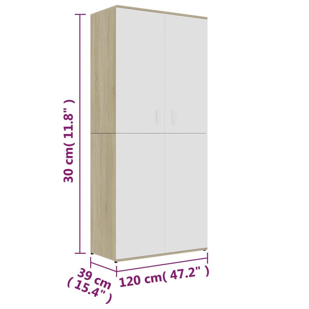 VidaXL Armoire à chaussures bois d'ingénierie  