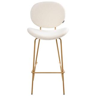 Beliani Lot de 2 chaises de bar en Bouclé Moderne LUANA  
