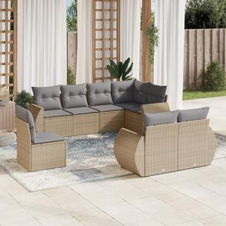 VidaXL set divano da giardino Polirattan  