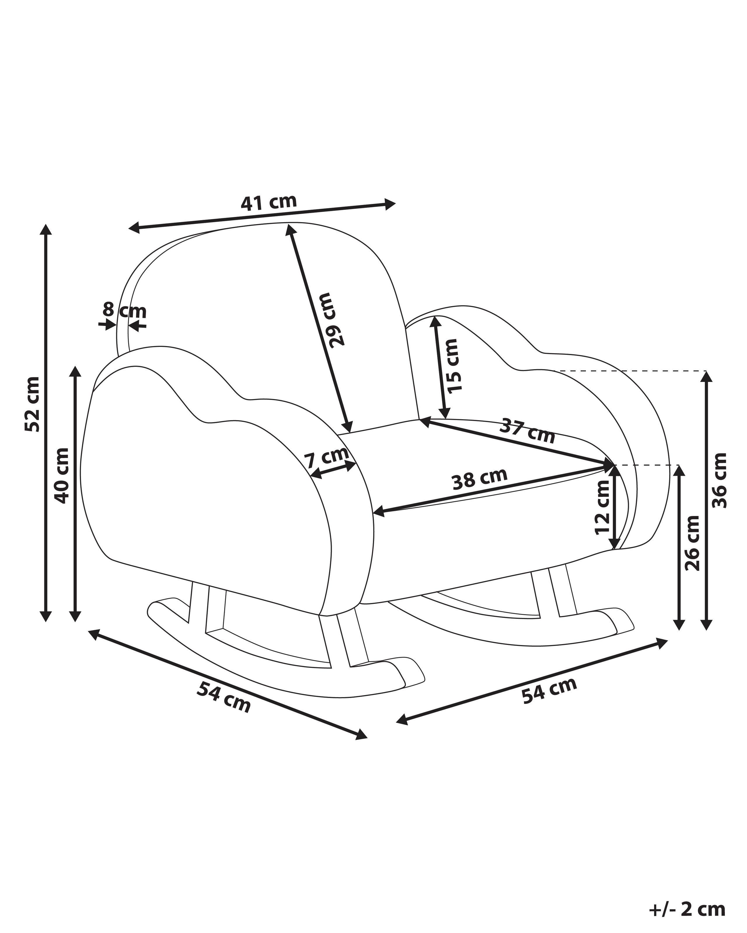 Beliani Chaise à bascule pour enfants en Bouclé Cottage SKARE  