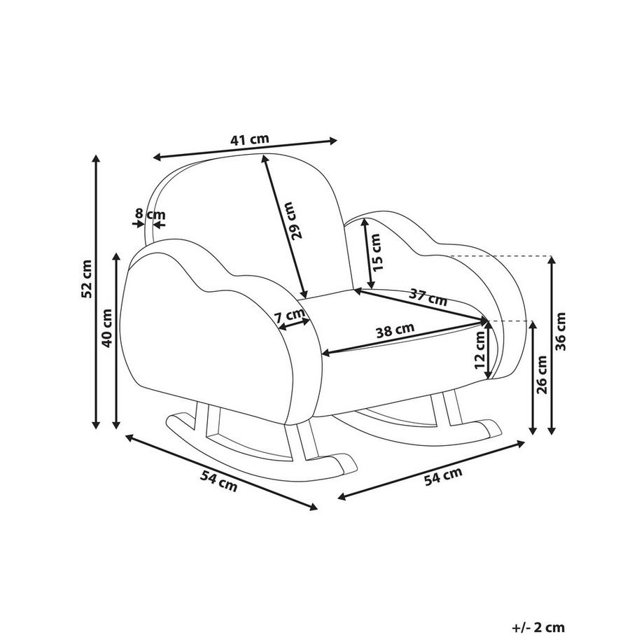 Beliani Kinderschaukelstuhl aus Bouclé Landhausstil SKARE  