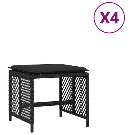 VidaXL  sgabello da giardino Polirattan 