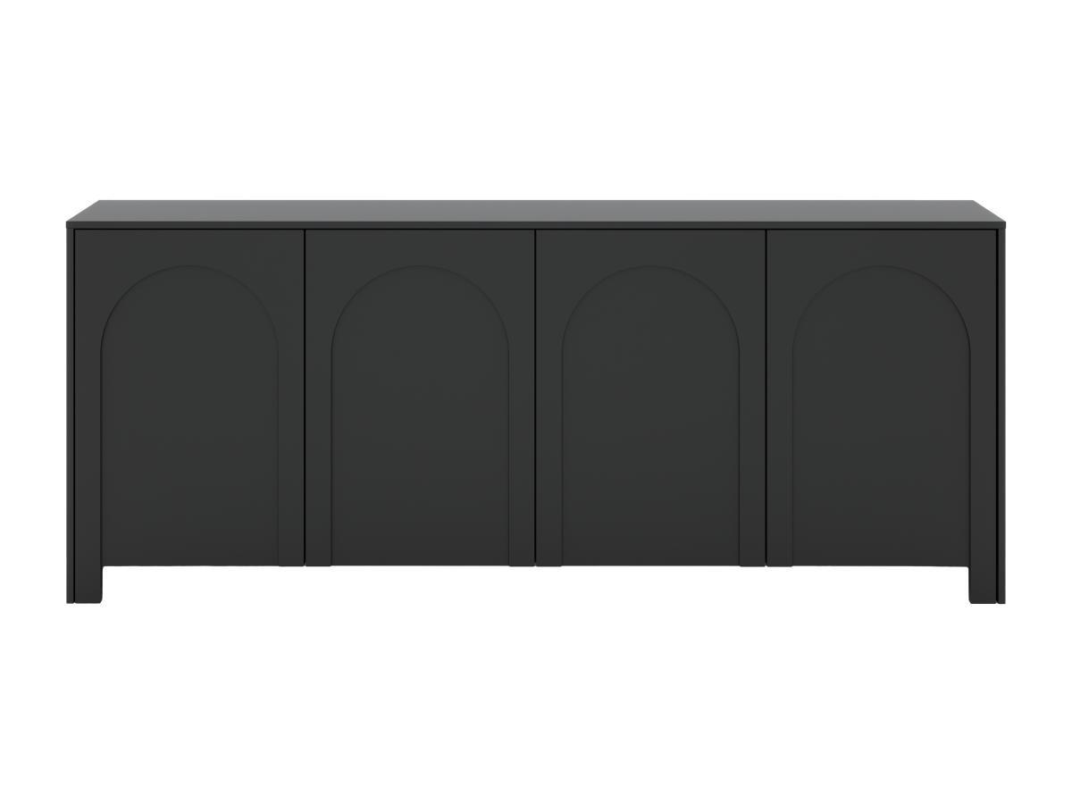 Vente-unique  Sideboard mit 4 Türen - MDF - Schwarz - DELANYA 