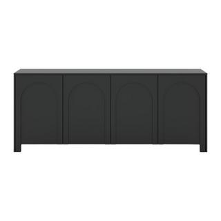 Vente-unique  Sideboard mit 4 Türen - MDF - Schwarz - DELANYA 