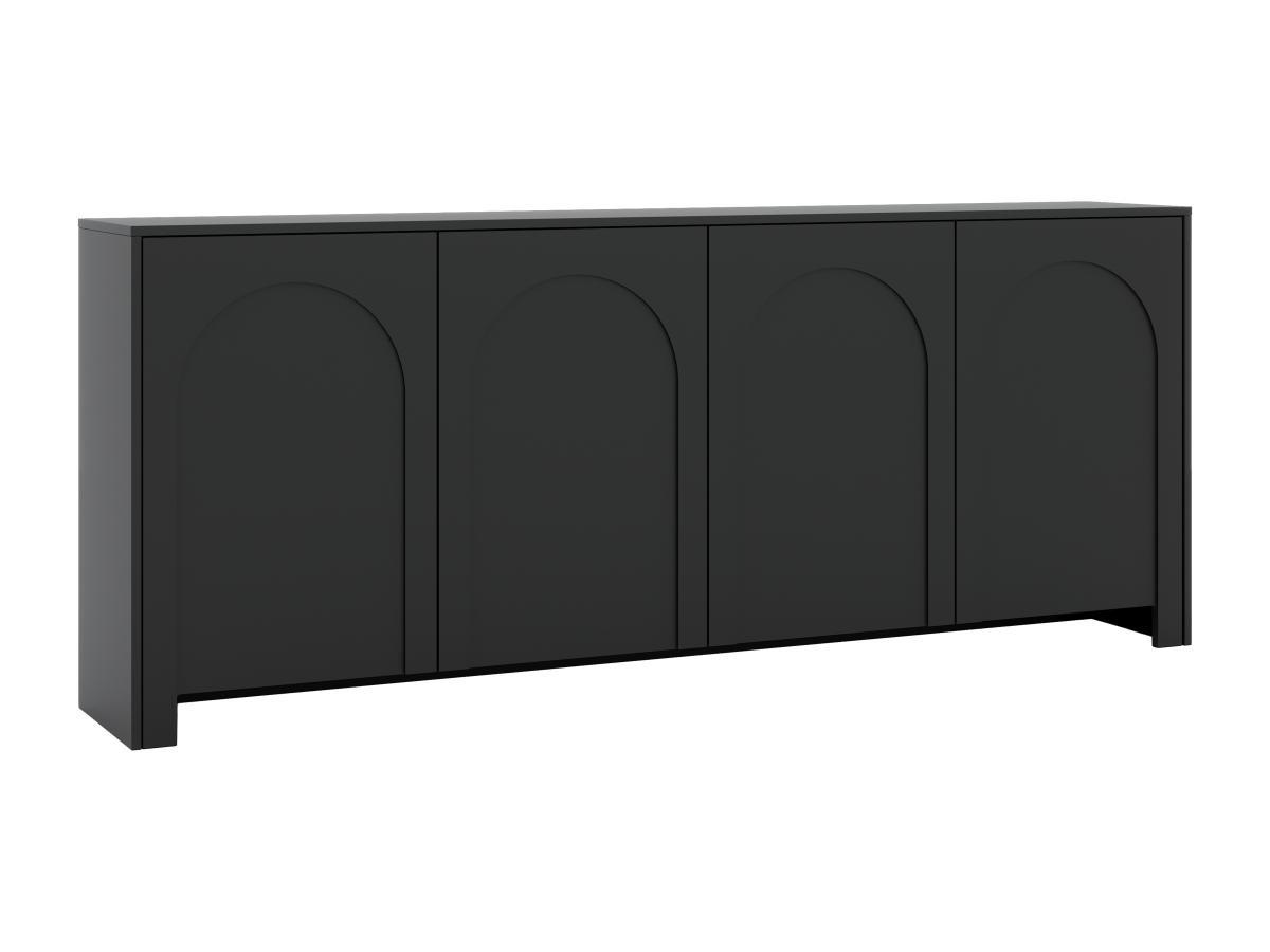 Vente-unique  Sideboard mit 4 Türen - MDF - Schwarz - DELANYA 