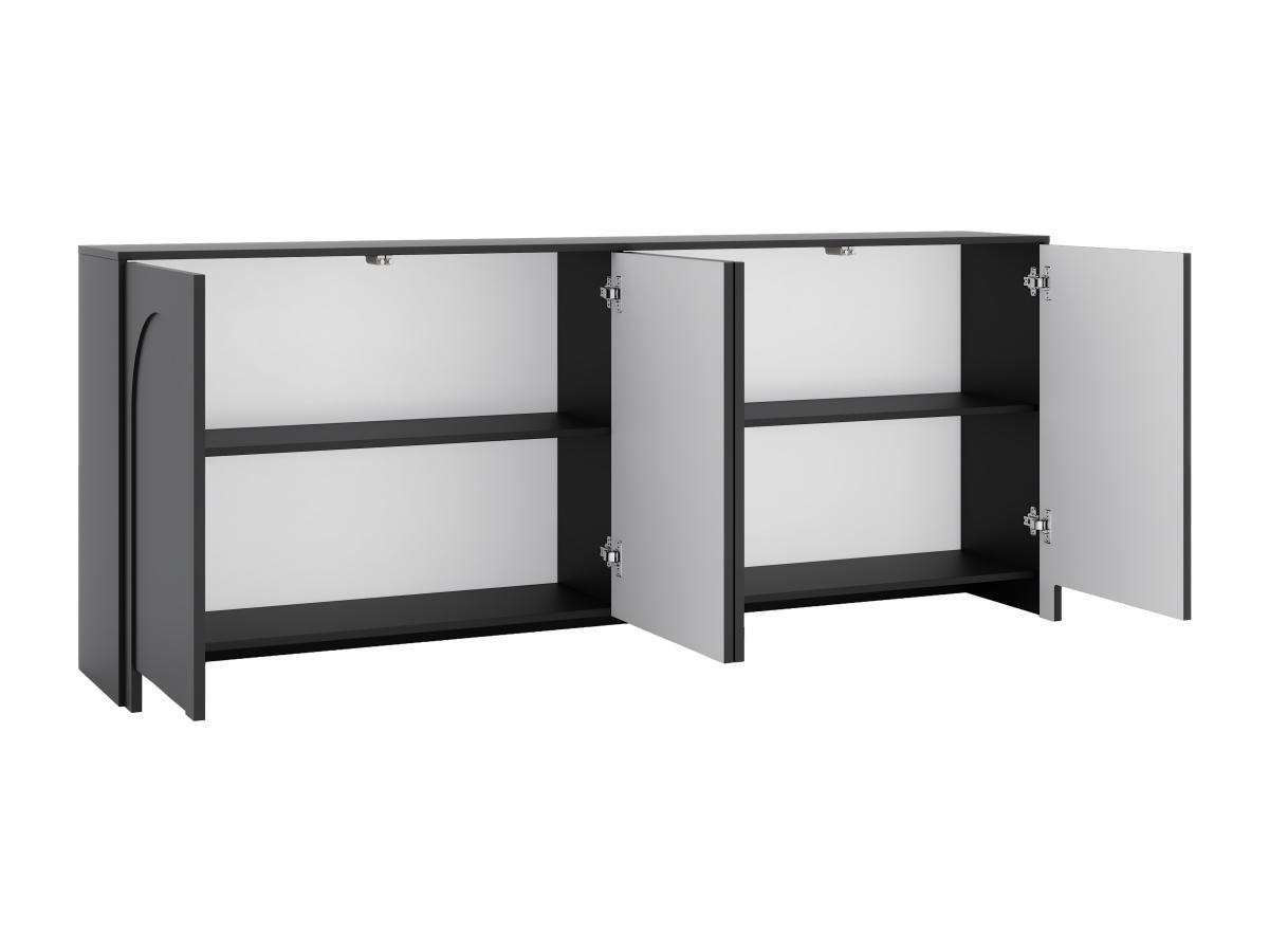 Vente-unique  Sideboard mit 4 Türen - MDF - Schwarz - DELANYA 