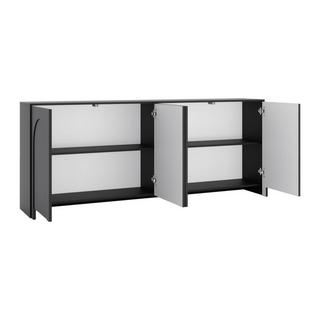 Vente-unique  Sideboard mit 4 Türen - MDF - Schwarz - DELANYA 