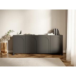 Vente-unique  Sideboard mit 4 Türen - MDF - Schwarz - DELANYA 