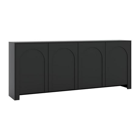 Vente-unique  Sideboard mit 4 Türen - MDF - Schwarz - DELANYA 