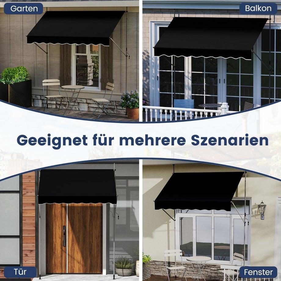 Northix Einziehbare Markise mit Kurbel  