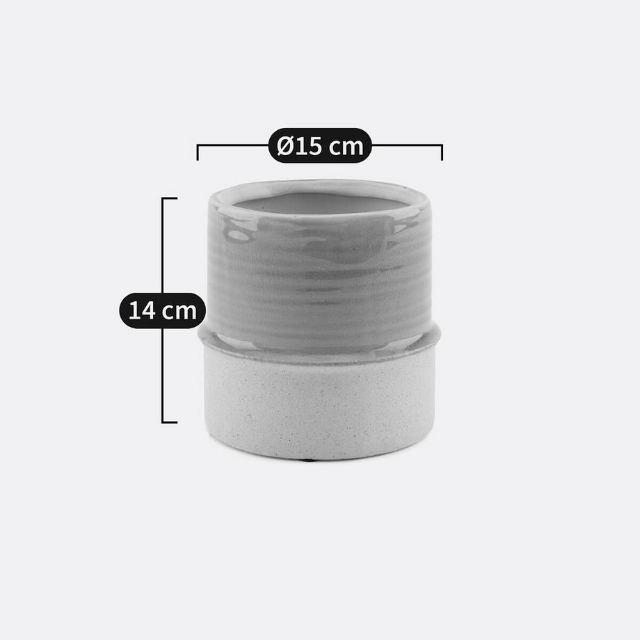 La Redoute Intérieurs Cache-pot en céramique émaillée Ø15 cm  