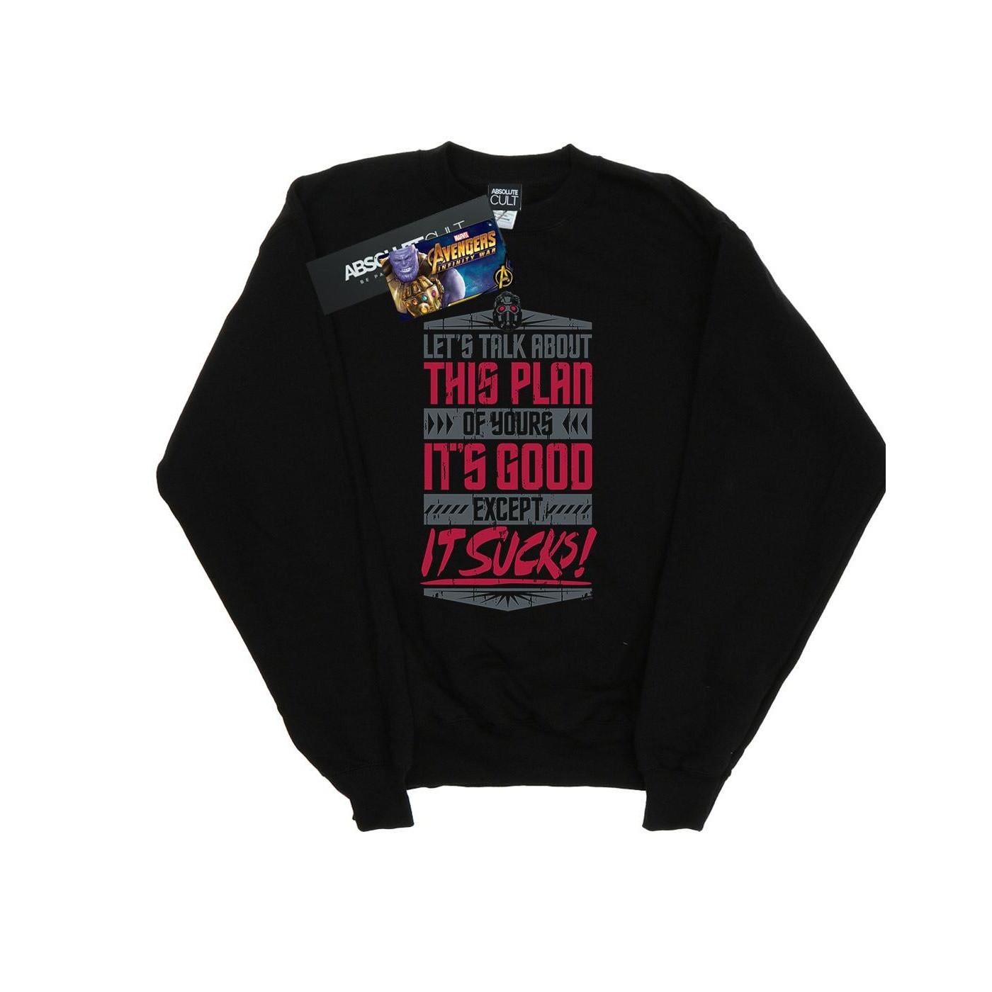 Image of Avengers Infinity War It Sucks Sweatshirt Jungen Schwarz 128