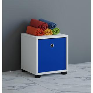 VCM Holz Würfel Badezimmer | Badregal | Maße: H. 34 x B. 31 x T. 30 cm | Sitzhocker - Benos-1 Fach  