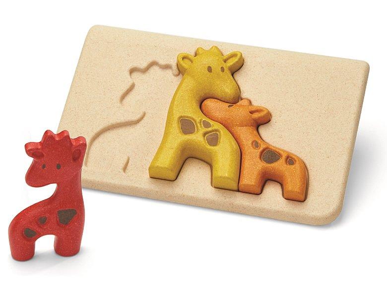 Plan Toys  Plan Toys puzzle de forme en bois girafes - 3 pièces 