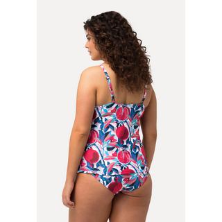 Ulla Popken  Tankini con aperture, pallini, coppe morbide e decorazioni con effetto legno 