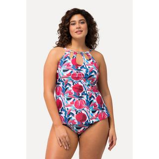 Ulla Popken  Tankini con aperture, pallini, coppe morbide e decorazioni con effetto legno 