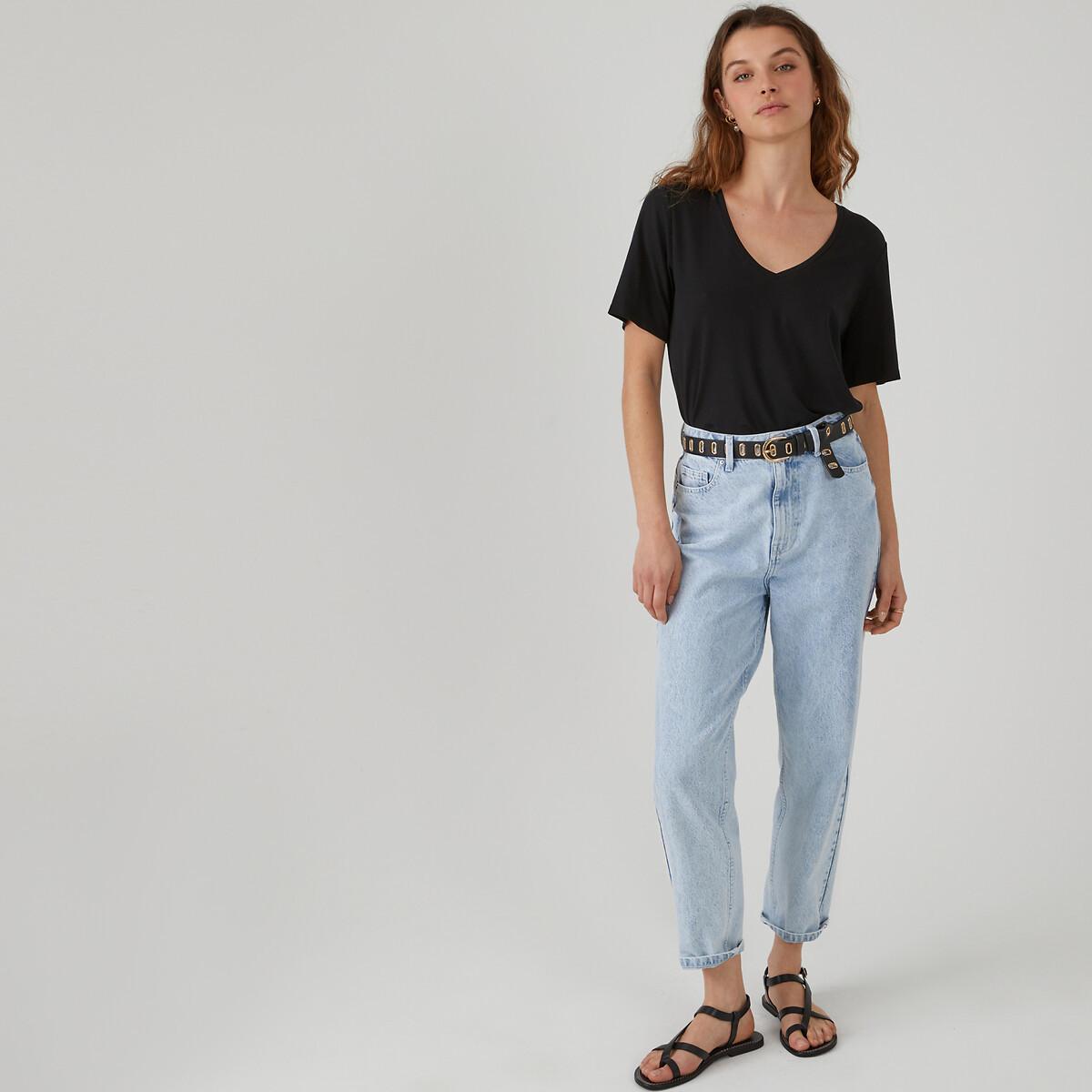 La Redoute Collections  T-Shirt mit V-Ausschnitt 