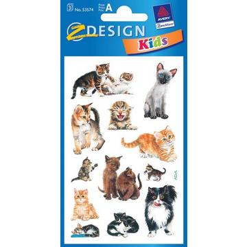 Z-DESIGN Sticker Kids 53574 Katzen 3 Stück