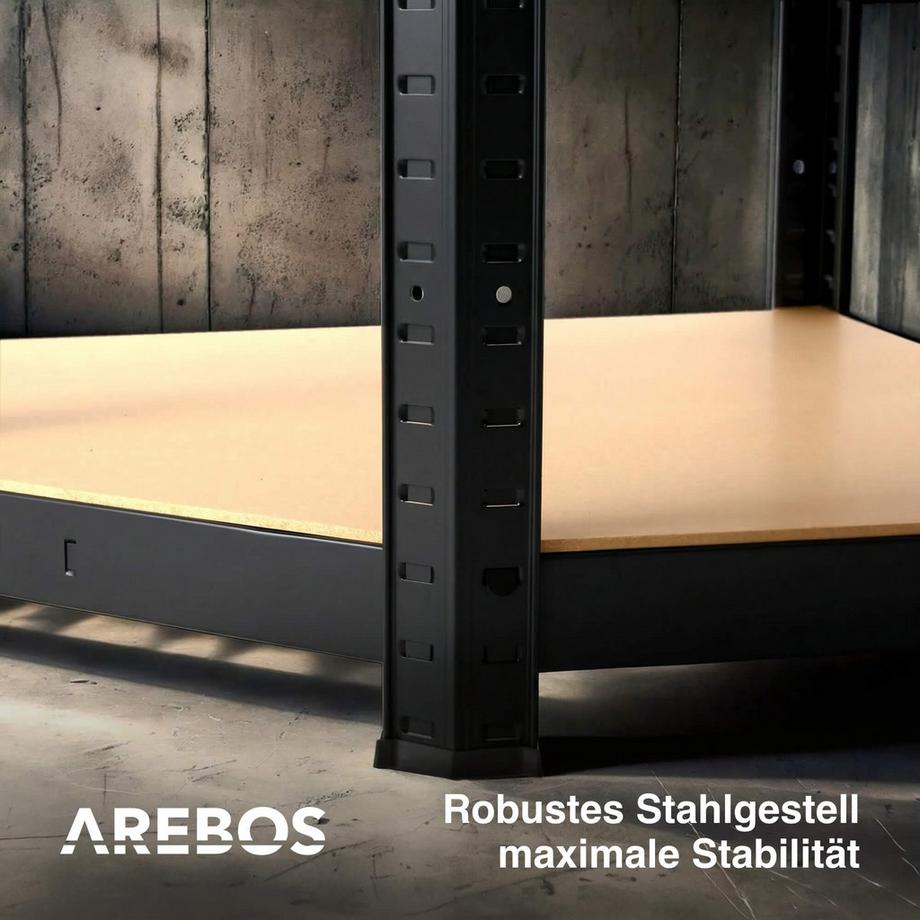 Arebos Étagère pour charges lourdes Étagère d'angle  