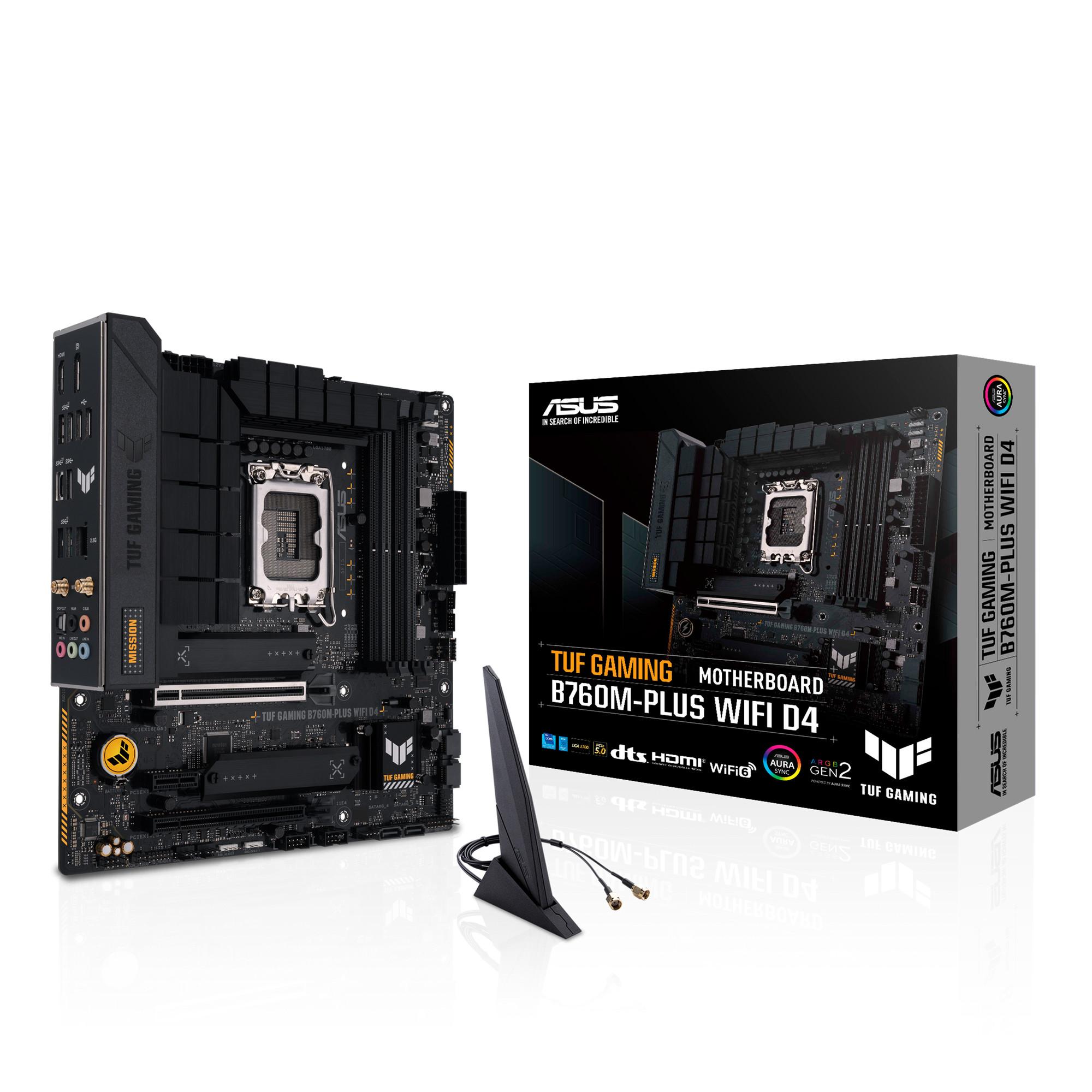 ASUS  TUF GAMING B760M-PLUS WIFI D4 Intel B760 LGA 1700 micro ATX 